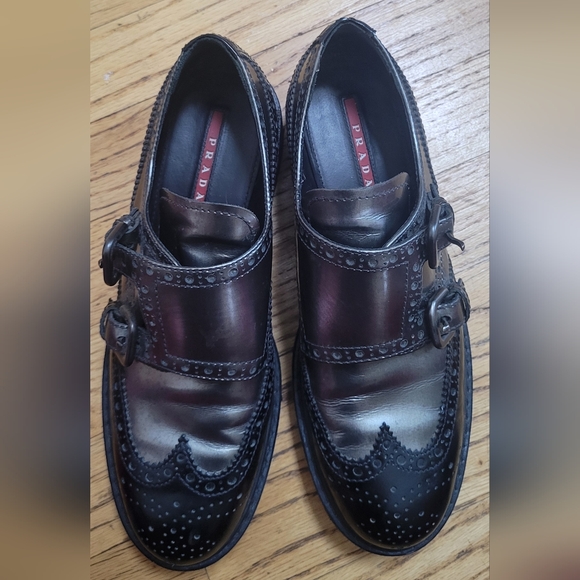 PRADA Two tone monk strap brogue/oxford - Picture 6 of 9